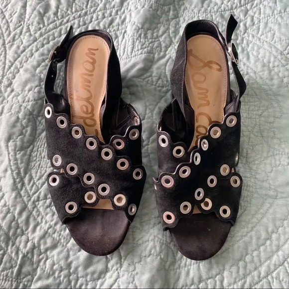 Sam Edelman Seana Black Block Heel Sandals - Picture 4 of 9